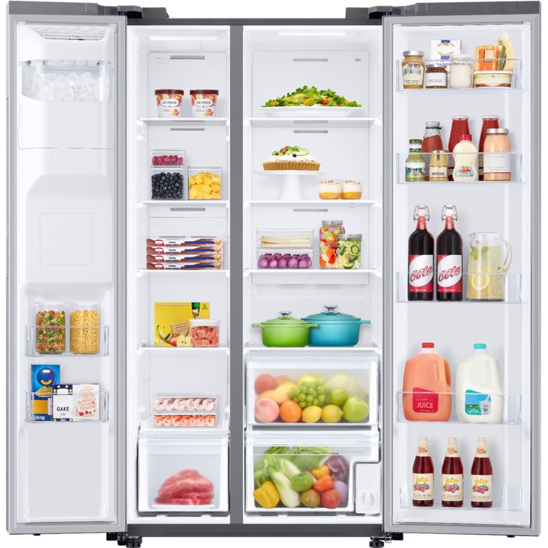 Alt View Zoom 2. Samsung - 22 Cu. Ft. Side-by-Side Counter-Depth Refrigerator - Stainless steel