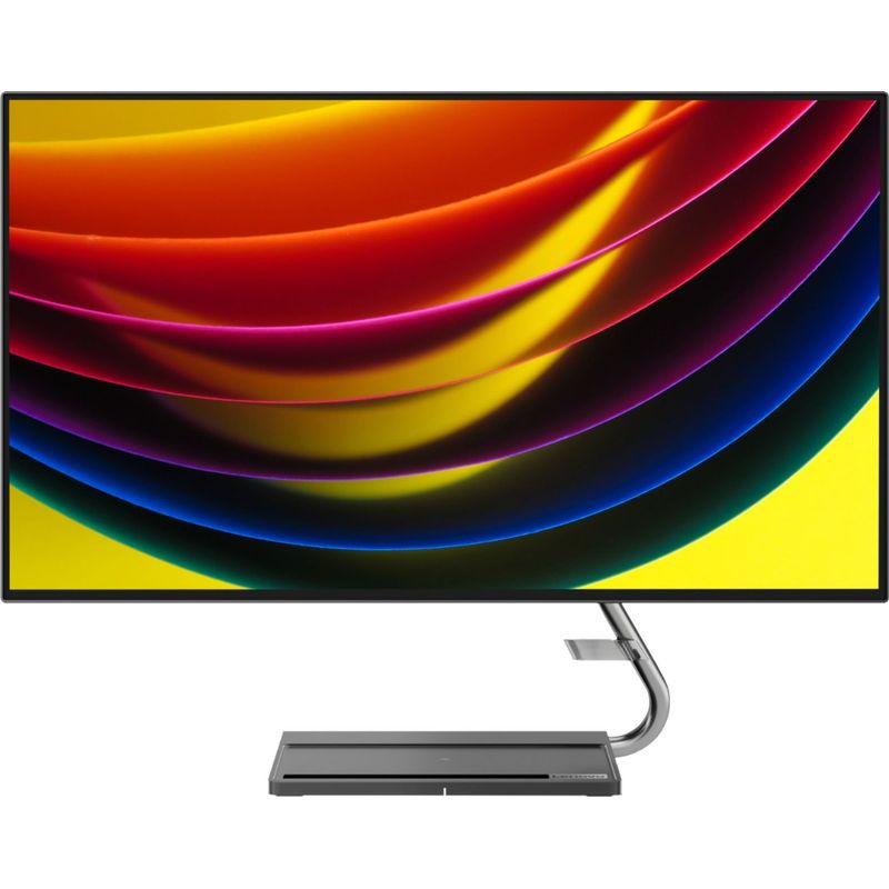 Front Zoom. Lenovo Qreator 27 27" IPS LED UHD FreeSync Monitor In-Panel Speakers Wireless Charging (DisplayPort, USB-C, HDMI) - Black