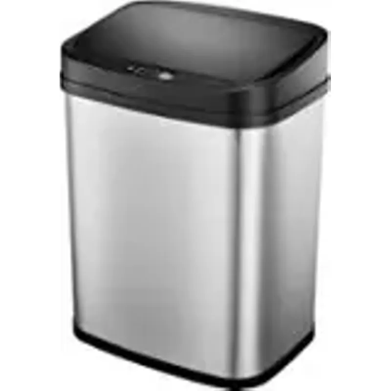 Insignia™ - 3 Gal. Automatic Trash Can - Stainless steel