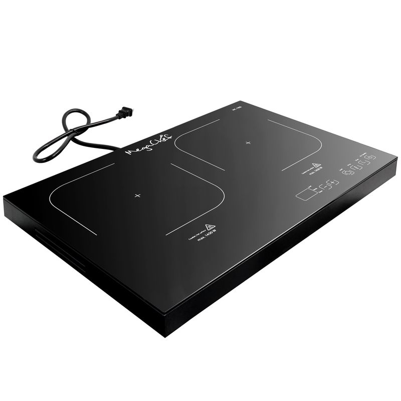 MegaChef Portable Dual Induction Cooktop - Black