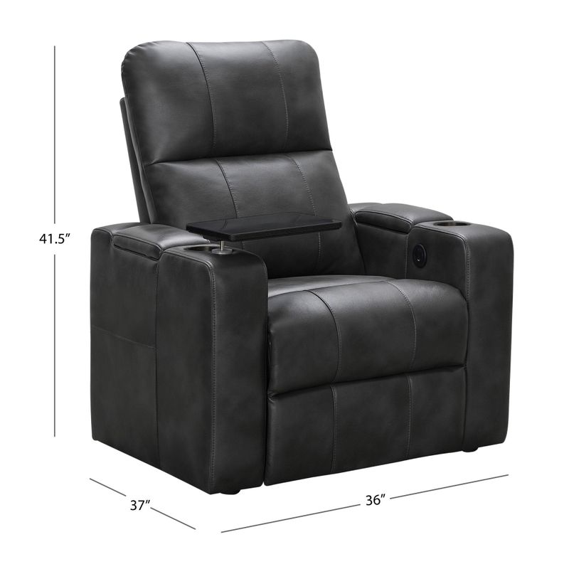 Abbyson Rider Leather Theater Power Recliner - Red - 2 Piece