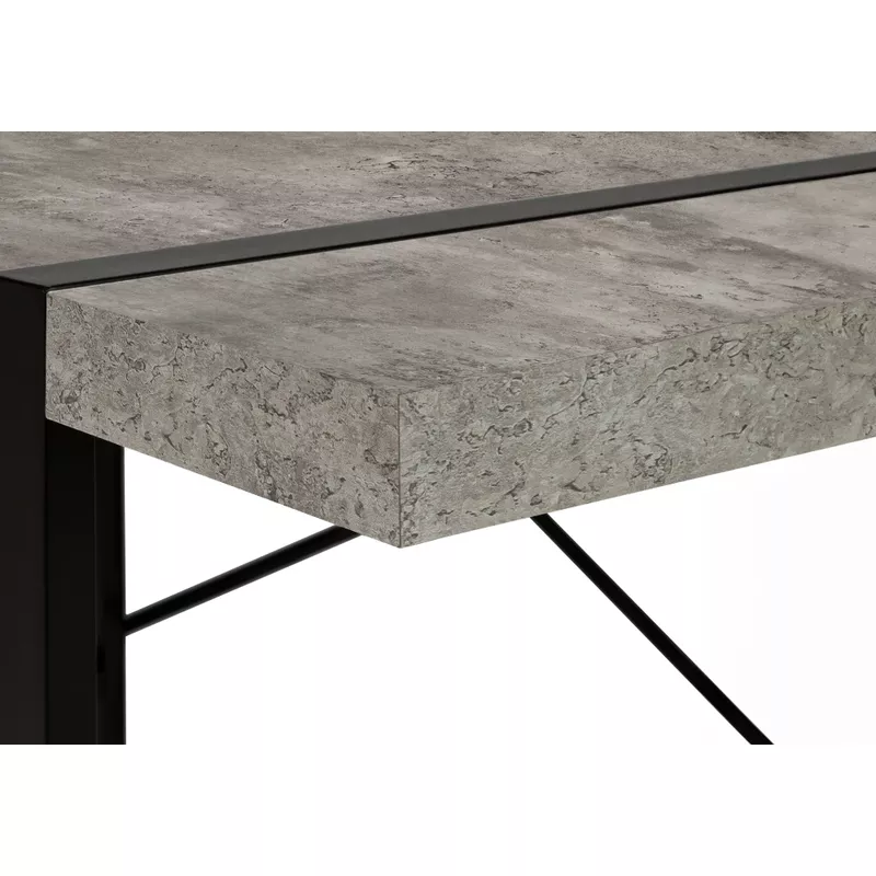 Computer Desk/ Home Office/ Laptop/ 48"L/ Work/ Metal/ Laminate/ Grey/ Black/ Contemporary/ Modern