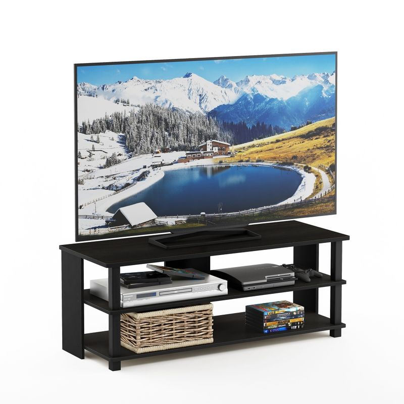 Porch & Den Shelby Wood 3-tier Modern TV Stand - Grey