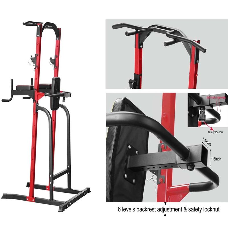 Ainfox Power Tower Exercise Equipment Multi-funtion - Red