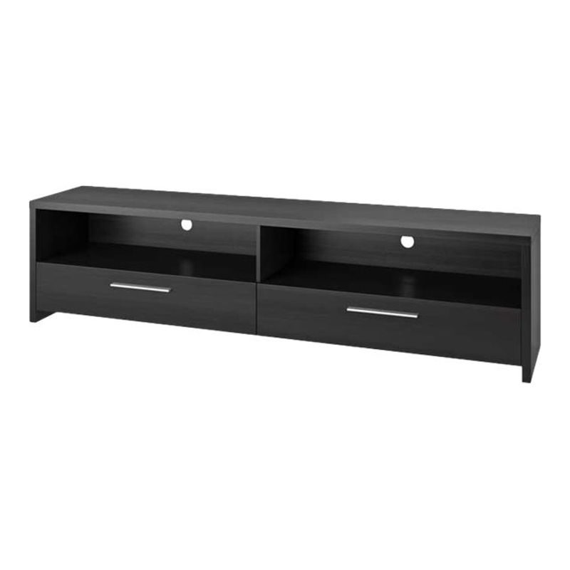 Fernbrook TV Stand in Black Faux Wood Grain Finish for TVs up to 85"
