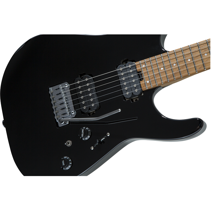 Charvel Pro-Mod DK24 HH 2PT CM Electric Guitar.Caramelized Maple FB, Gloss Black