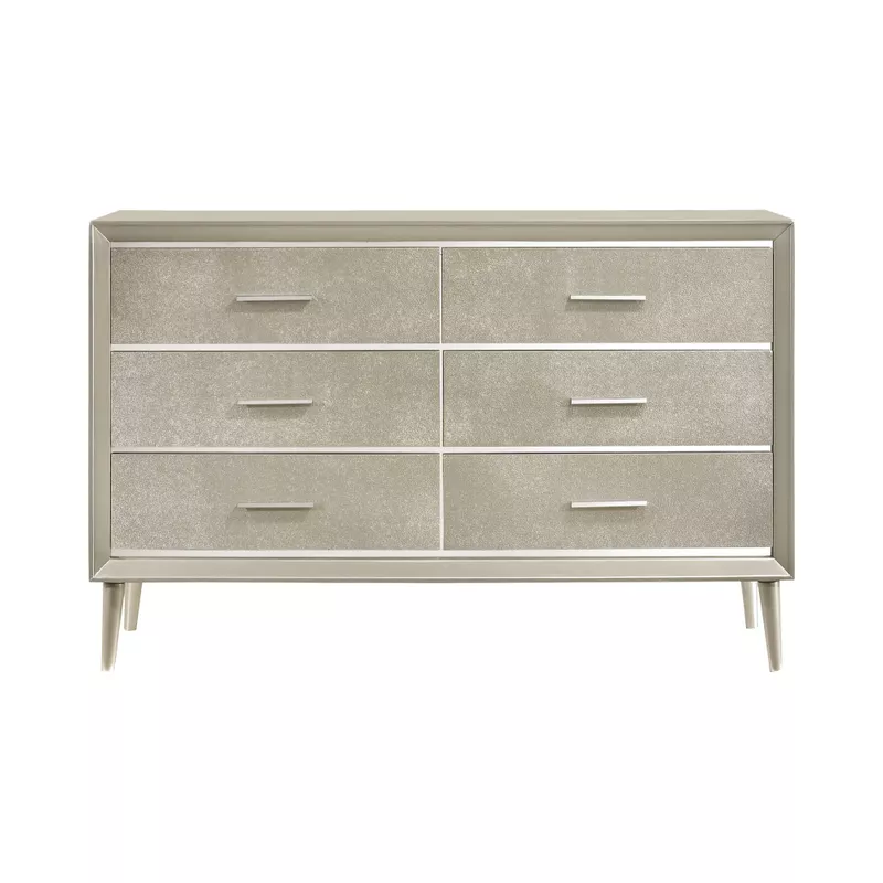 Ramon 6-drawer Dresser Metallic Sterling