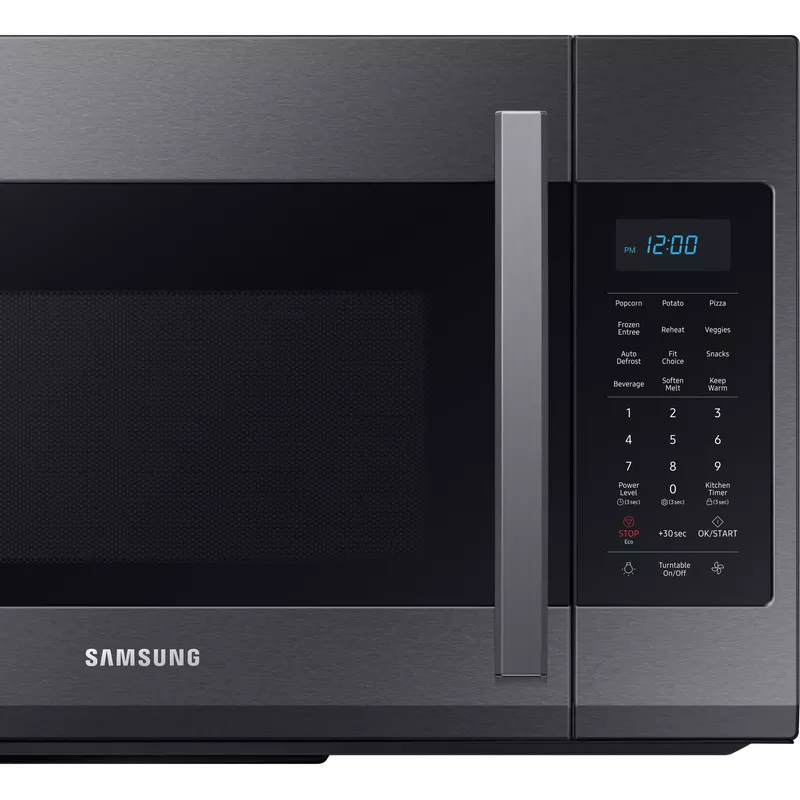 Samsung - 1.9 Cu. Ft.  Over-the-Range Microwave with Sensor Cook - Black Stainless Steel