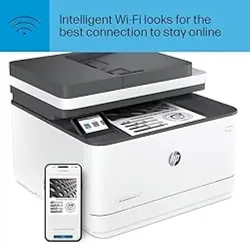 HP - LaserJet Pro MFP 3101sdw Wireless Black-and-White All-in-One Laser Printer - White