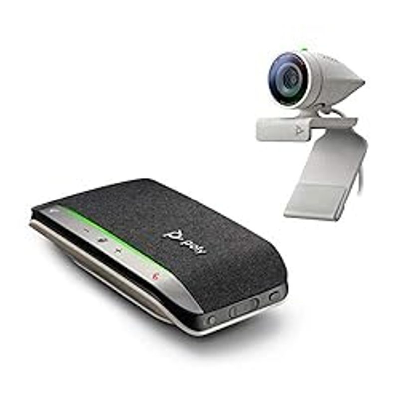 Poly - Studio P5 Webcam with Poly Sync 20+ Speakerphone Kit (Plantronics + Polycom) - 1080p HD Professional Video Conferencing Camera &...