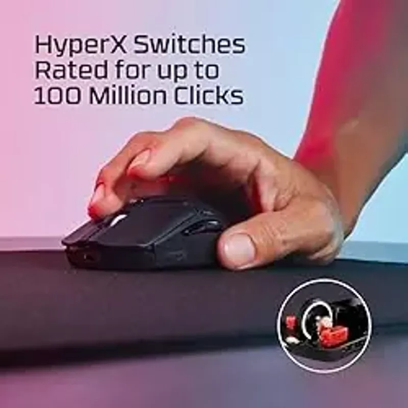 HyperX Pulsefire Haste 2 Mini - Wireless Gaming Mouse for PC Compact Lightweight Bluetooth 2.4GHz Black
