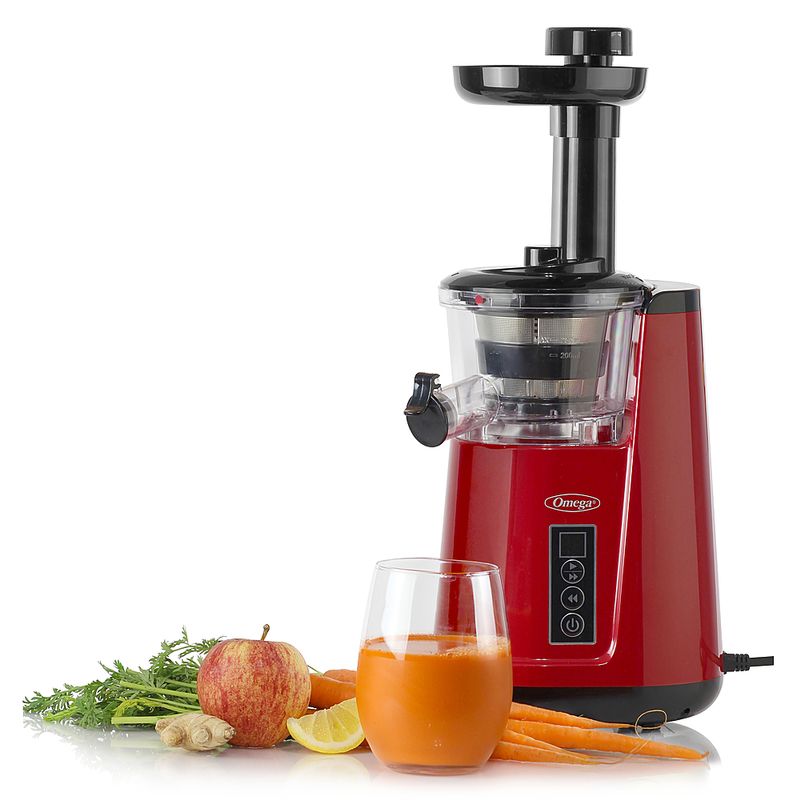 Alt View Zoom 1. Omega - Cold Press 365 Horizontal Compact Masticating Juicer, Red - Red