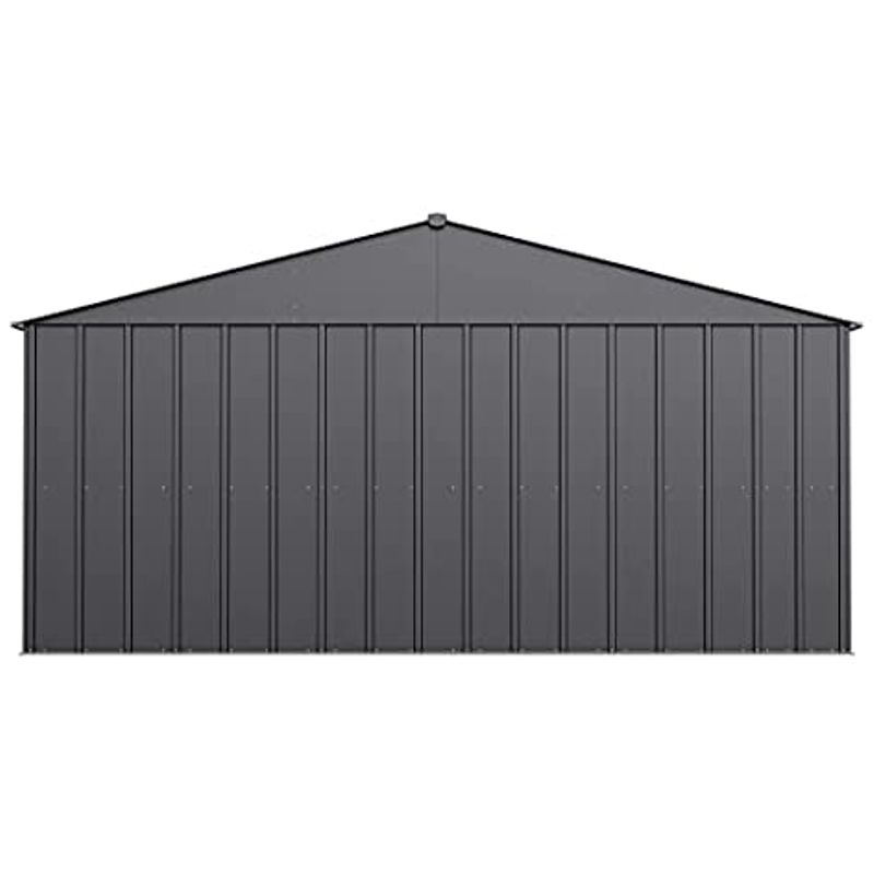 Arrow Sheds Classic 14' x 14' Outdoor Padlockable Steel Storage Shed Building, Charcoal