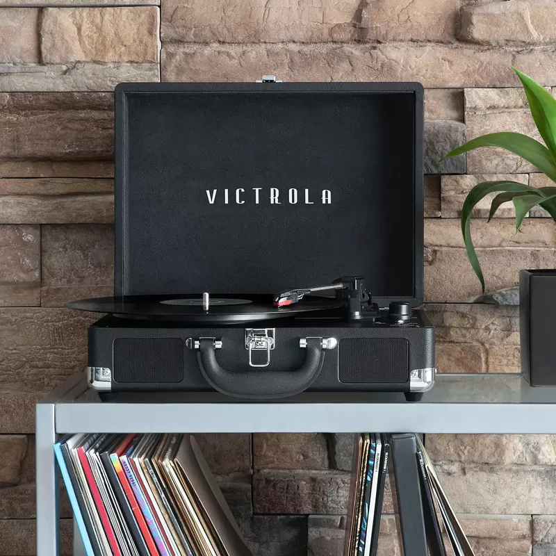 Victrola - Journey+ Bluetooth Suitcase Record Player - Black