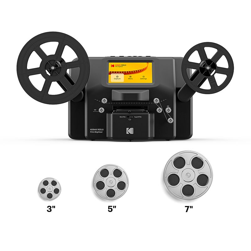 Alt View Zoom 14. Kodak - REELS Film Scanner and Converter for 8mm and Super 8 Film - Black