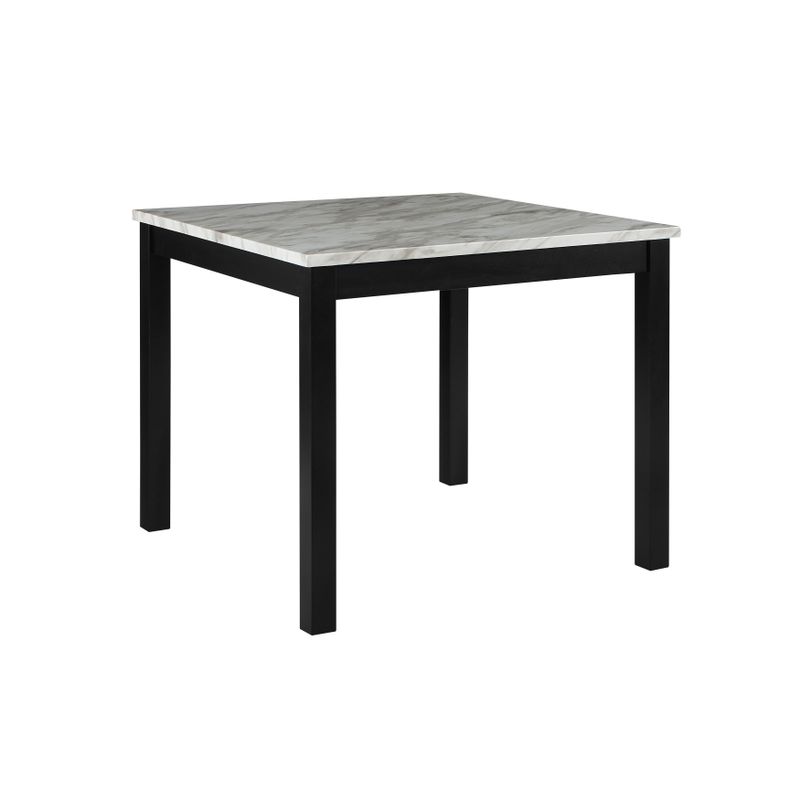 Furniture of America Zahara White Faux Marble Counter Height Table - Faux White Marble/Espresso