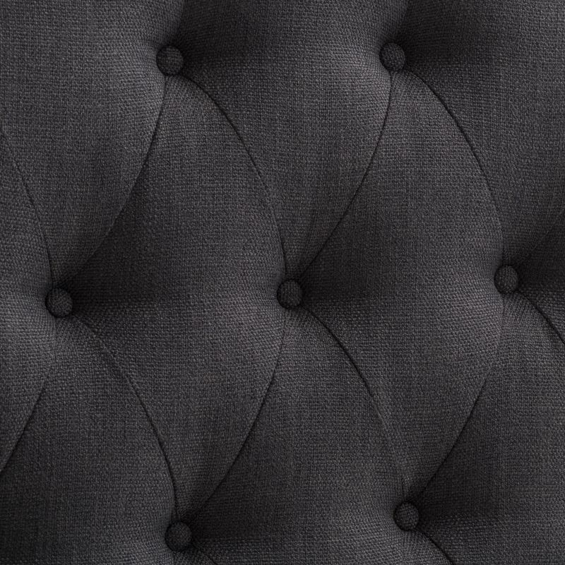 CorLiving Calera Diamond Tufted Fabric Arched Panel Headboard - Twin - Grey