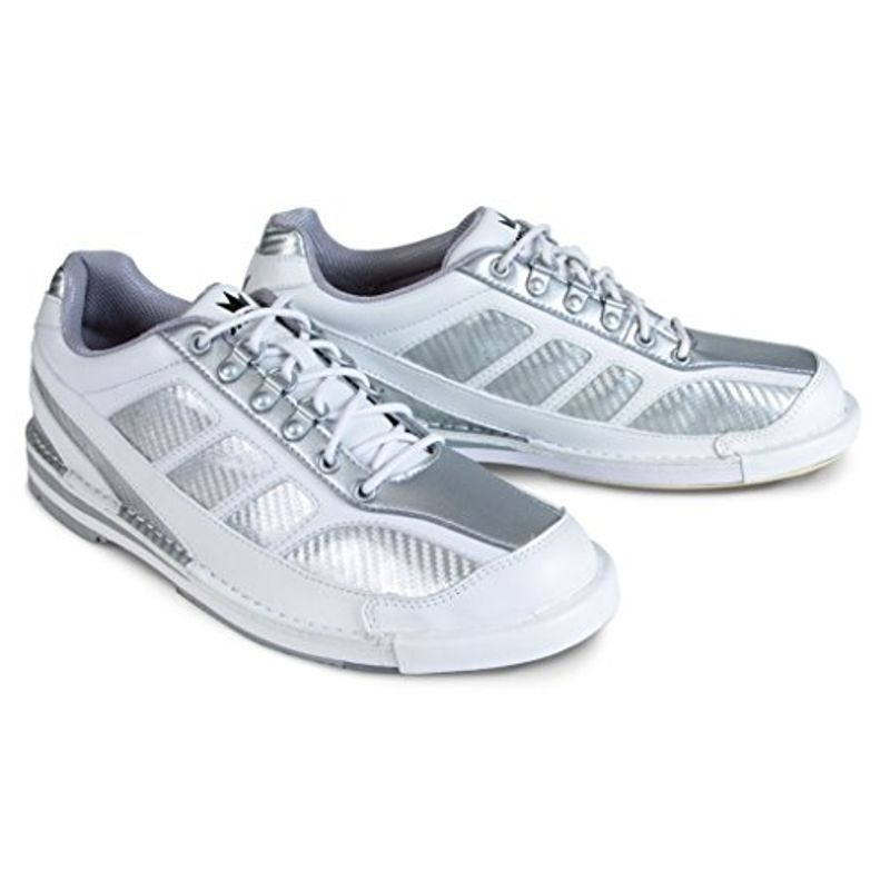 Brunswick Men's Phantom Bowling Shoes, White/Silver, Size 13