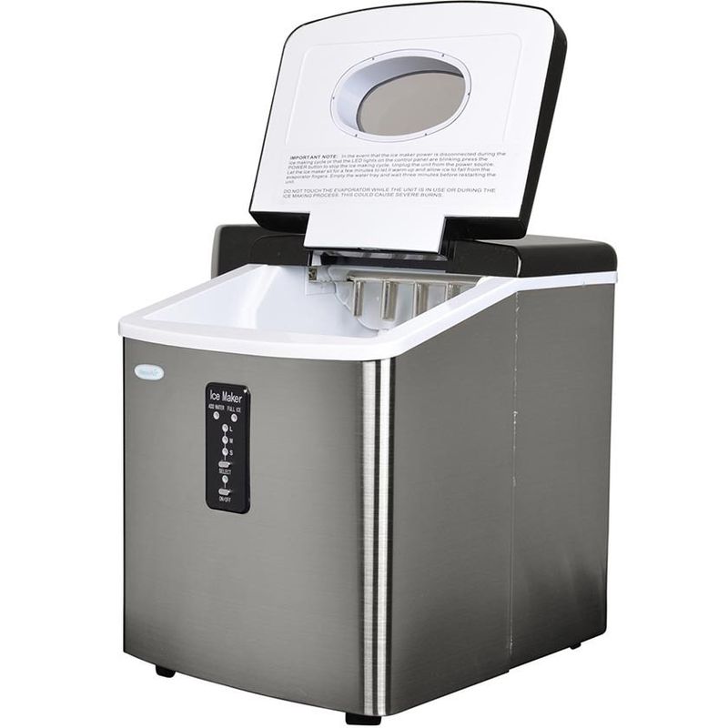 NewAir Appliances Stainless-Steel Portable Ice Maker - Make 28 pounds of ice per day