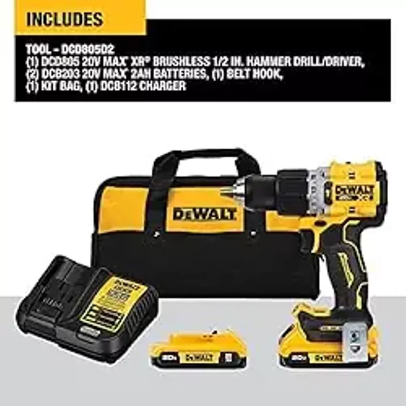 Rent to own DEWALT 20V MAX* XR® Brushless Cordless 1/2 in. Hammer Drill