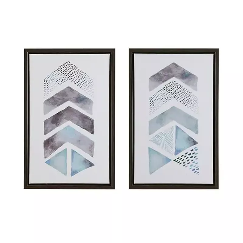 This and That Way Abstract 2-piece Framed Canvas Wall Art Set