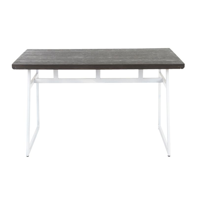 Carbon Loft Kingsley Metala and Wood Industrial Dining Table - Vintage White/Espresso