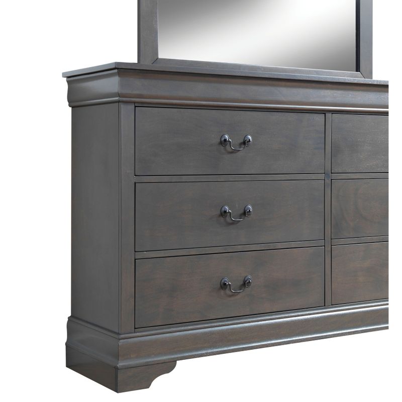 Furniture of America Devi Grey 2-piece Dresser and Mirror Set - Grey