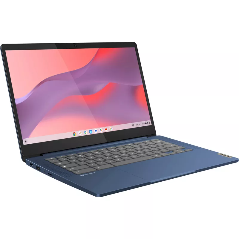 Lenovo - Slim 3 Chromebook 14" FHD Touch-Screen Laptop - MediaTek Kompanio 520 - 4GB Memory - 64GB eMMC - Abyss Blue