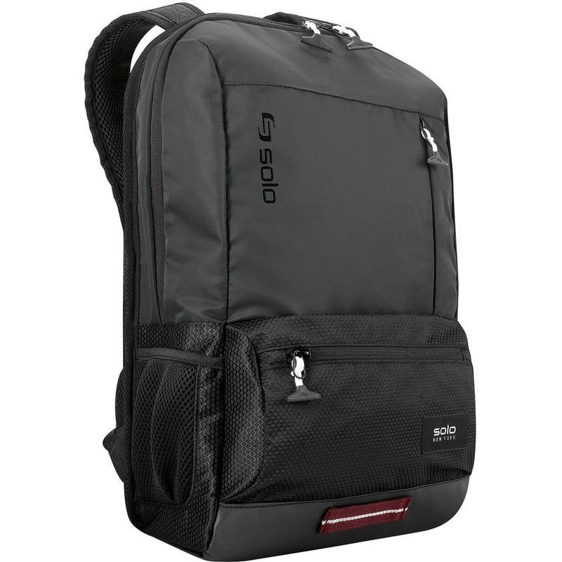 Alt View Zoom 11. Solo - Varsity Collection Draft Laptop Backpack for 15.6" Laptop - Black