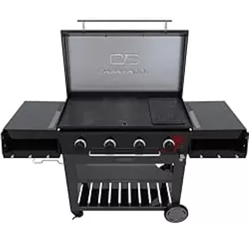 Charbroil® 36" Performance Series™ Deluxe Propane Gas Griddle with Cart 4 Burner Flat Top Grill, Black 463285924