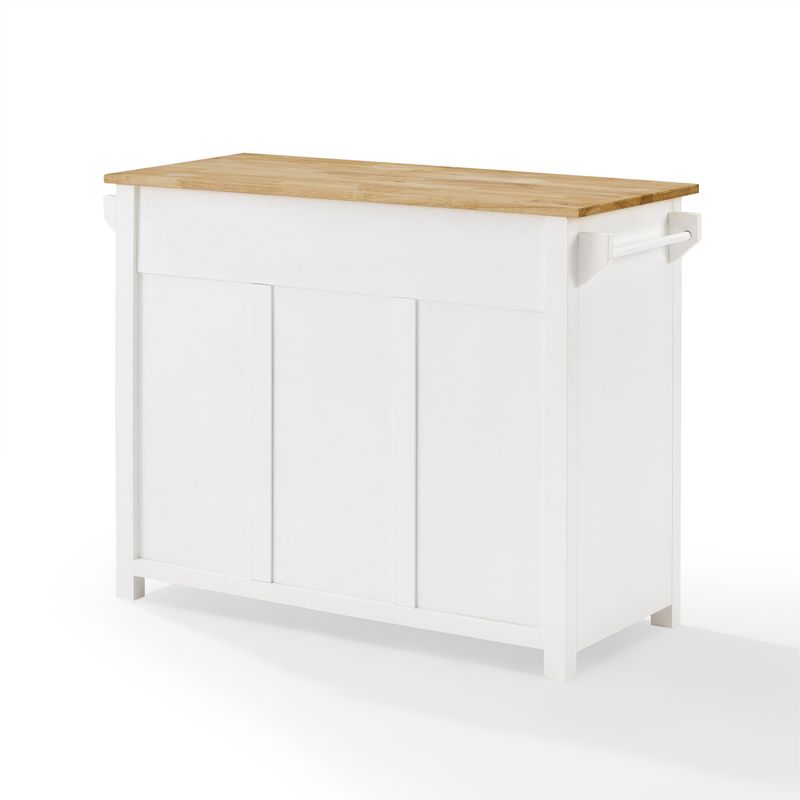 Laurel Kitchen Island/Cart - 18"x42"x32.63" - Portable - White - Wood