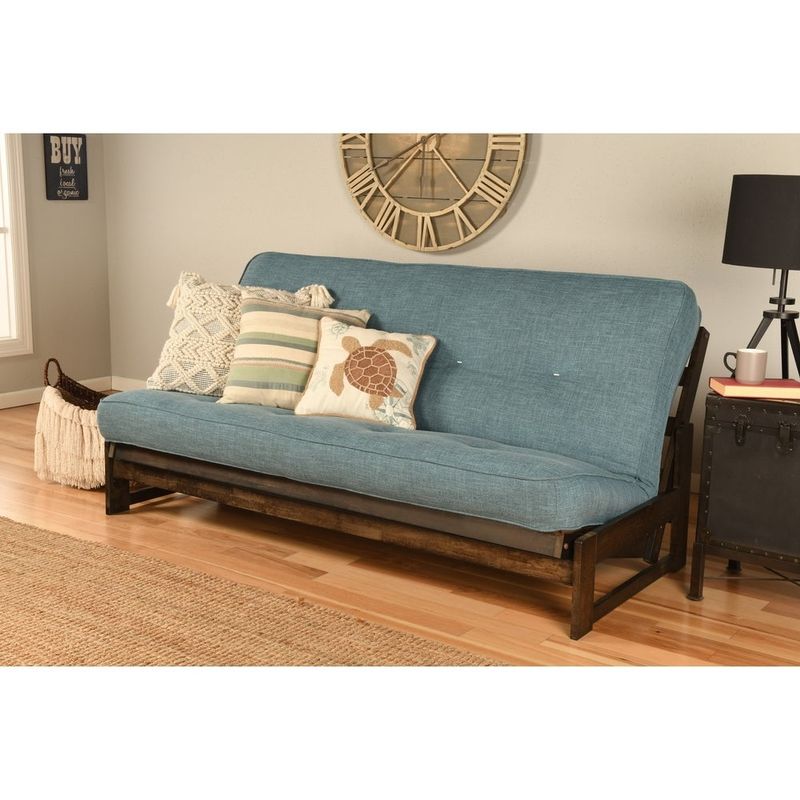 Rent to own Copper Grove Rustic Mocha Futon Set with