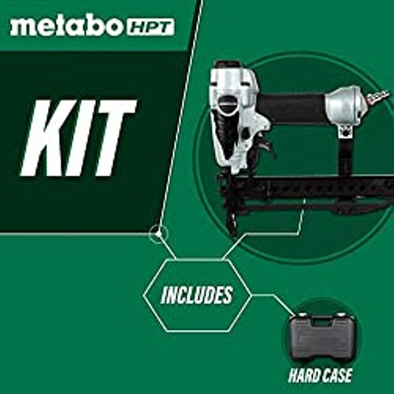 Metabo HPT 1/4-Inch Narrow Crown Finish Stapler | Pneumatic | 18 Gauge | Accepts 1/2-Inch to 1-1/2-Inch Staples | 5-Year Warranty |...