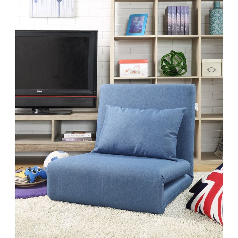 Loungie Relaxie Linen 5-position Adjustable Flip Chair/Sleeper/Dorm - Brown