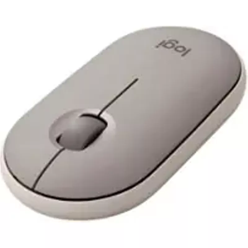 Logitech - Pebble M350 Wireless Optical Ambidextrous Mouse with Silent Click - Sand