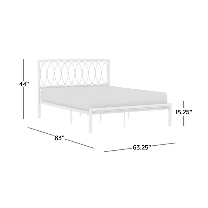 Naomi Complete Metal Platform Bed - Full - White