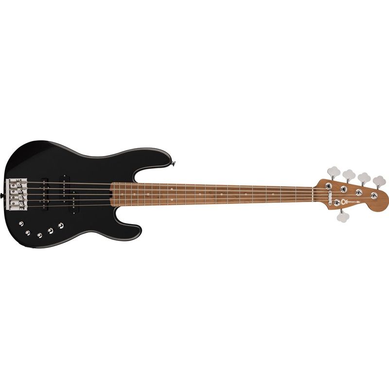 Charvel Pro-Mod San Dimas Bass PJ V 5-String Bass Guitar, Metallic Black
