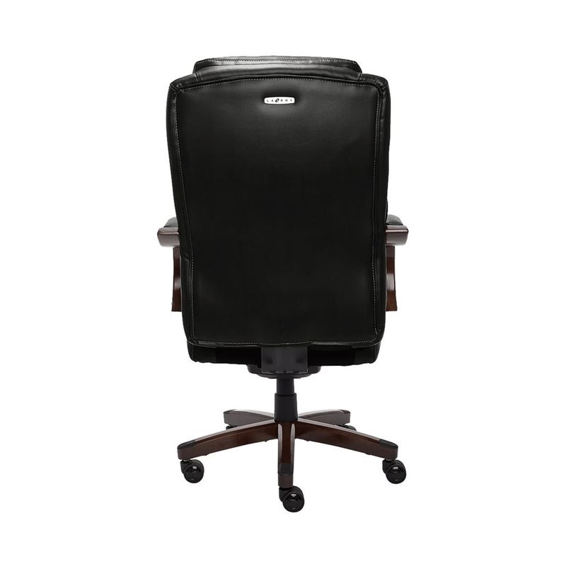 Alt View Zoom 11. La-Z-Boy - Delano Big & Tall Bonded Leather Executive Chair - Jet Black/Mahogany
