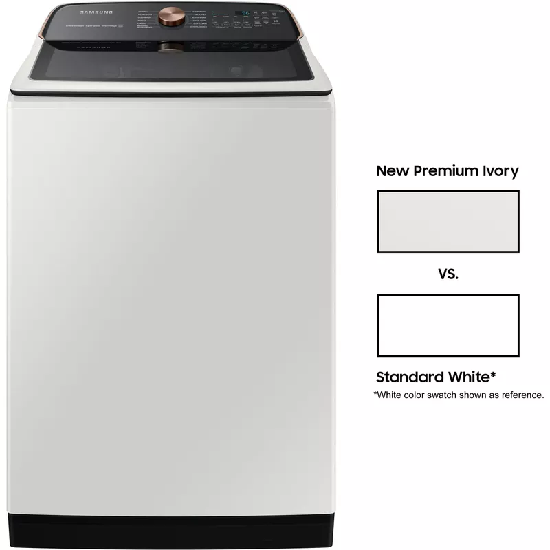 Samsung 5.5-Cu. Ft. Extra-Large Capacity Smart Top Load Washer with Super Speed Wash, Ivory
