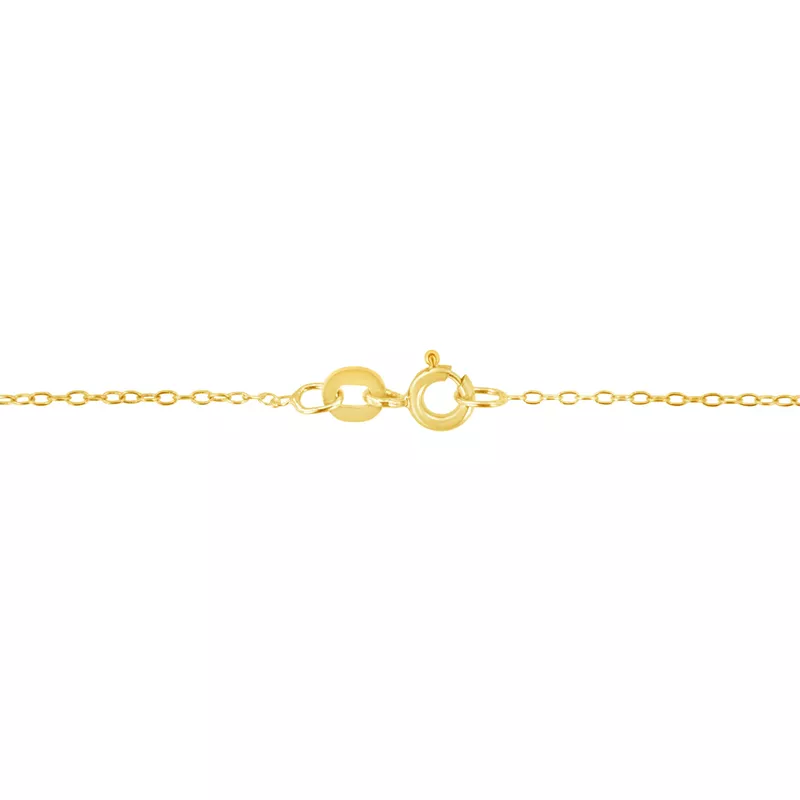 10K Yellow Gold Plated .925 Sterling Silver 1/4 Cttw Diamond Square Pendant Necklace (J-K Color, I1-I2 Clarity) - 18"
