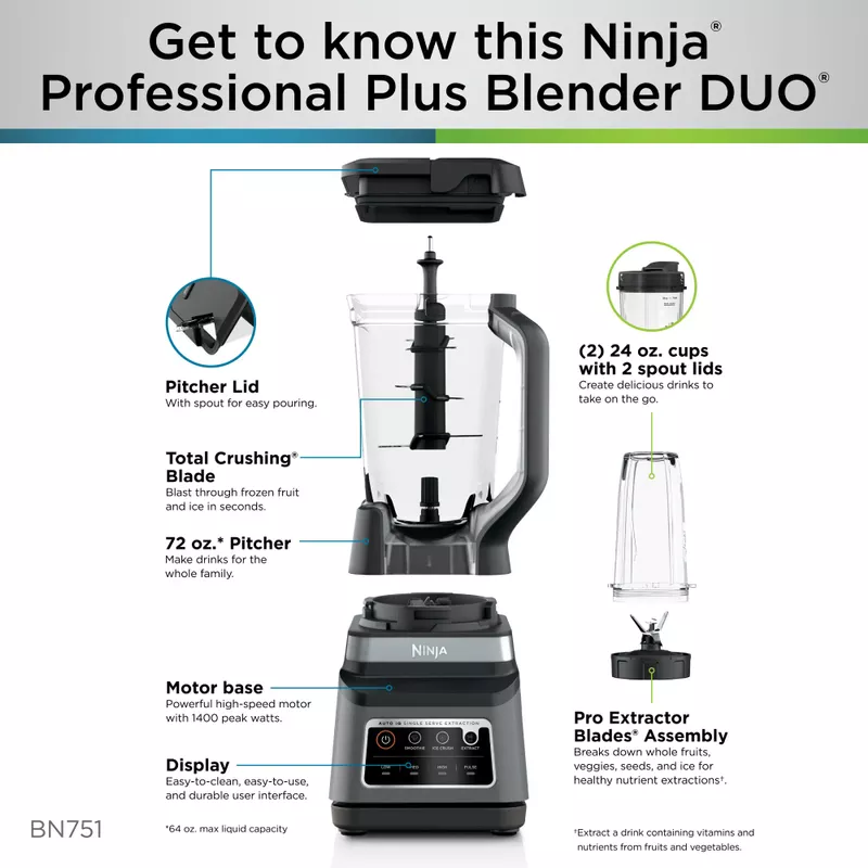 Ninja - Professional Plus Blender Duo w/ Auto-iQ