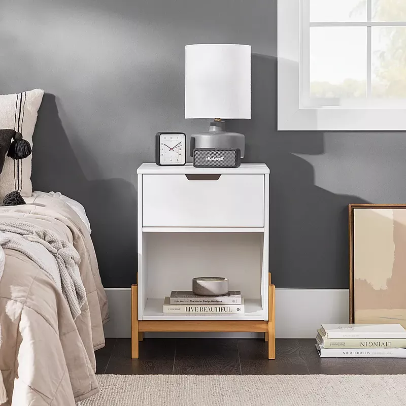 Rent to own Walker Edison - Scandi 1-Drawer Minimalist Nightstand ...