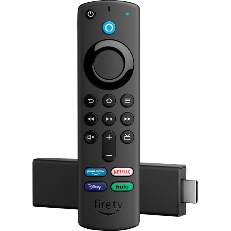 Front Zoom. Amazon - Fire TV Stick 4K with Alexa Voice Remote, Dolby Vision, HD Streaming Media Player (includes TV controls) - Black