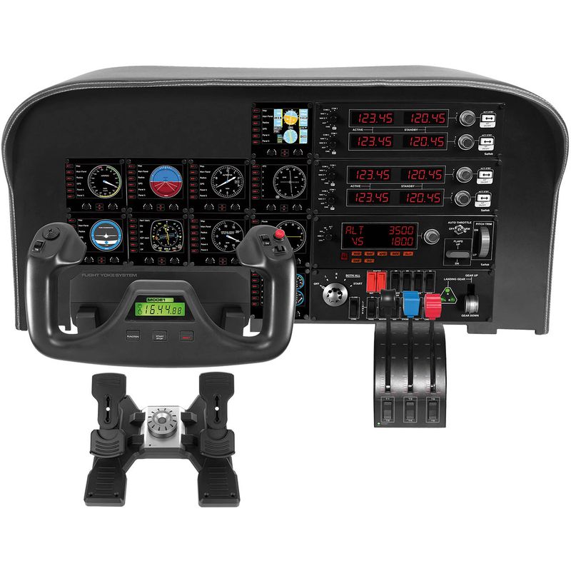 Alt View Zoom 14. Logitech - Pro Flight Yoke System Gaming Controller for PC - Black