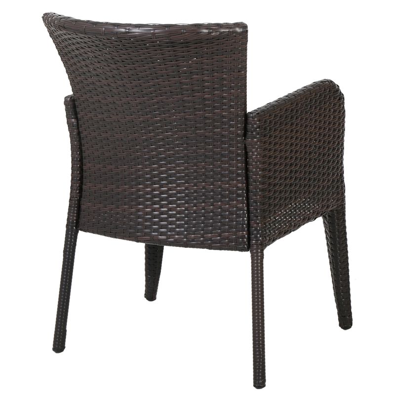 Anaya Outdoor Wicker Dining Chair (Set of 2) by Christopher Knight Home - Multi-Brown