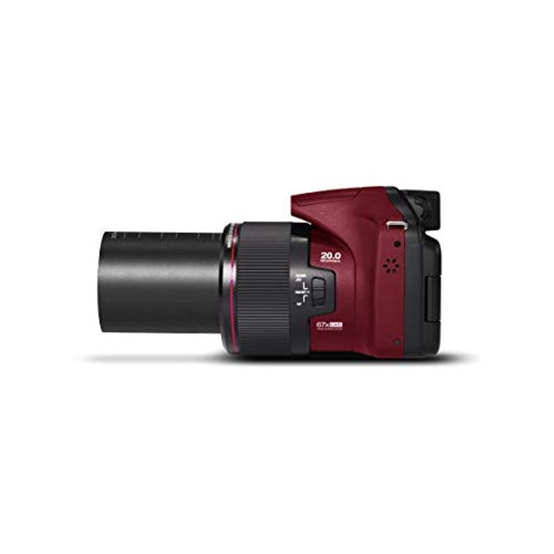 Minolta MN67Z 20MP Full HD Wi-Fi Bridge Camera with 67x Optical Zoom, Red
