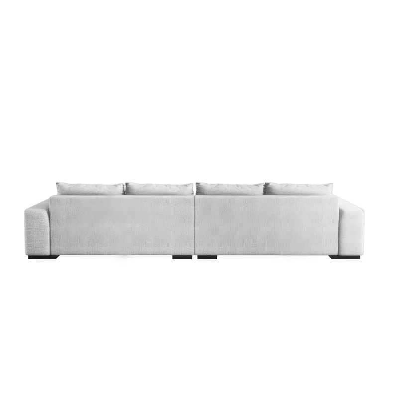 L-shaped Sectional Down Sofa and Chaise,Light Grey - Light Grey