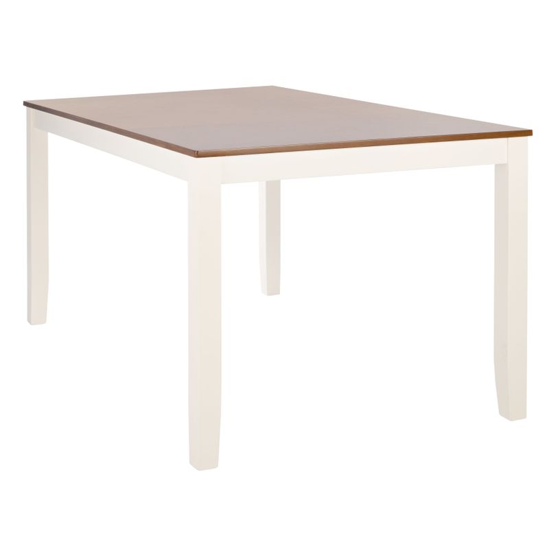 SAFAVIEH Silio Rectangle Dining Table - 57" W x 36" L x 30" H - White/Natural