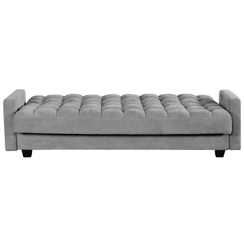 Penelope 85 in. Grey Sleeper Sofa with Storage