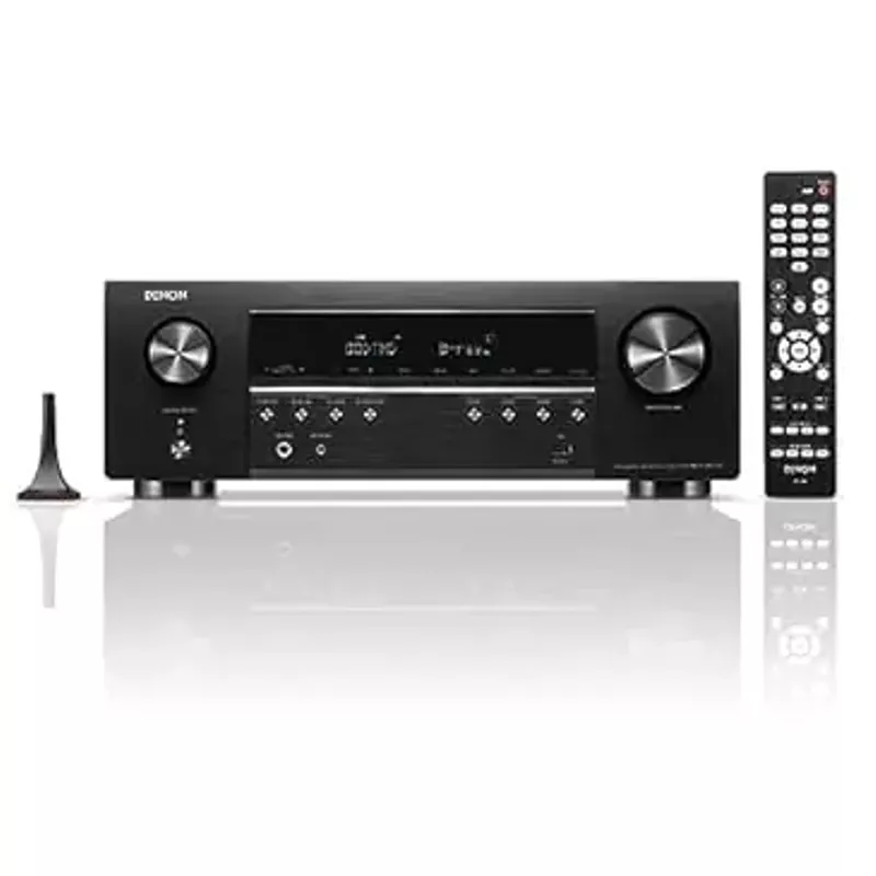 Denon - AVR-S670H (75W X 5) 5.2-Ch. with HEOS 8K Ultra HD and HDR Compatible AV Home Theater Receiver with Alexa - Black